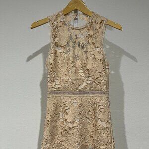 Saylor Women Nude Lace Casual Dress Sz S NEW
